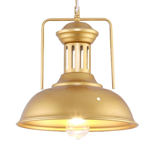 13/16 Wide Barn Shade Pendant Light: Industrial Gold-Style Hanging Lamp For Tables