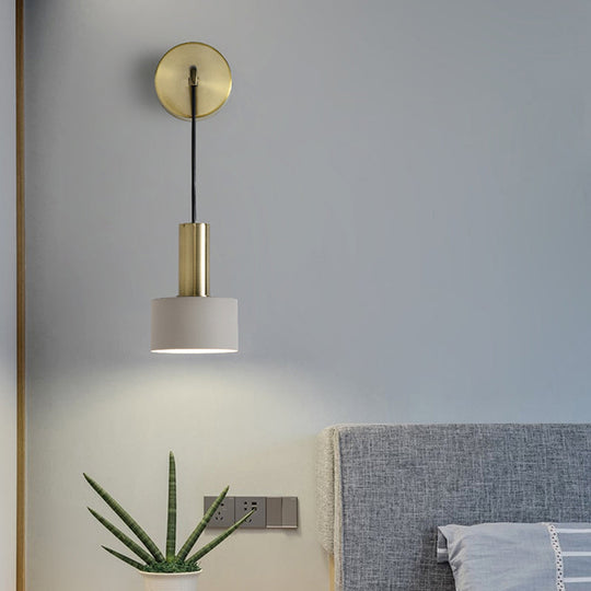 Modern Small Wall Mounted Metallic Bedside Reading Light