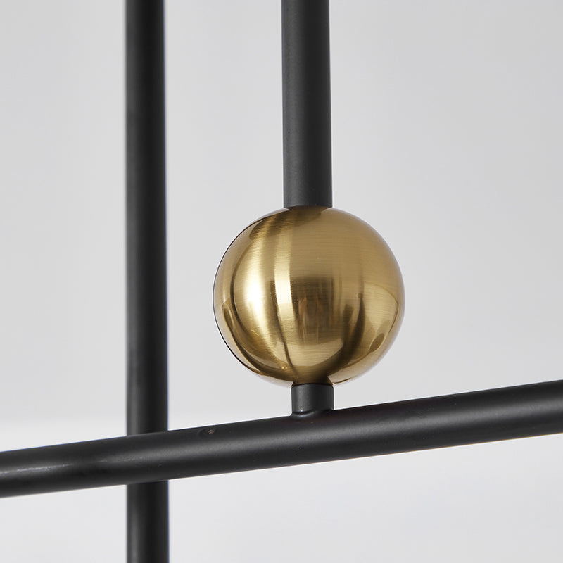 Sleek Opal Glass Semi Flush Ceiling Light Fixture - 6 - Bulb Minimalistic Mount For Living Room