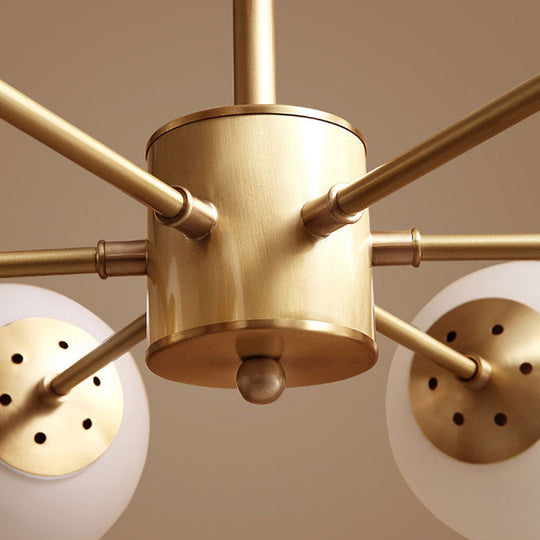 Postmodern Radial Ball Glass Chandelier - Stylish Ceiling Light For Dining Room