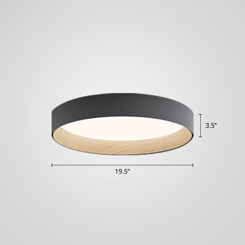 Nordic Led Ceiling Flush Mount Lamp With Acrylic Diffuser For Kitchen Grey / 19.5’ Remote Control
