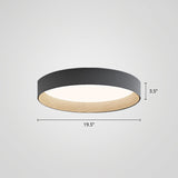 Nordic Led Ceiling Flush Mount Lamp With Acrylic Diffuser For Kitchen Grey / 19.5 White