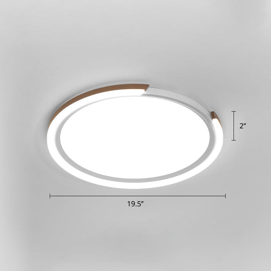 Modern Led Flush Mount Light With Extra - Thin Aluminum Frame For Bedroom Ceiling - Nordic Style