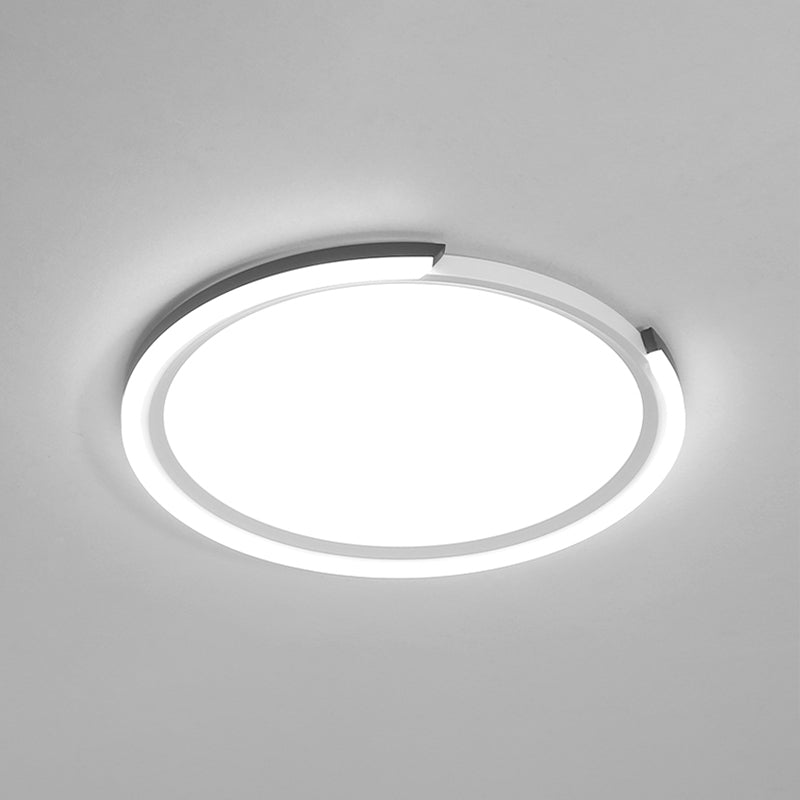 Modern Led Flush Mount Light With Extra - Thin Aluminum Frame For Bedroom Ceiling - Nordic Style