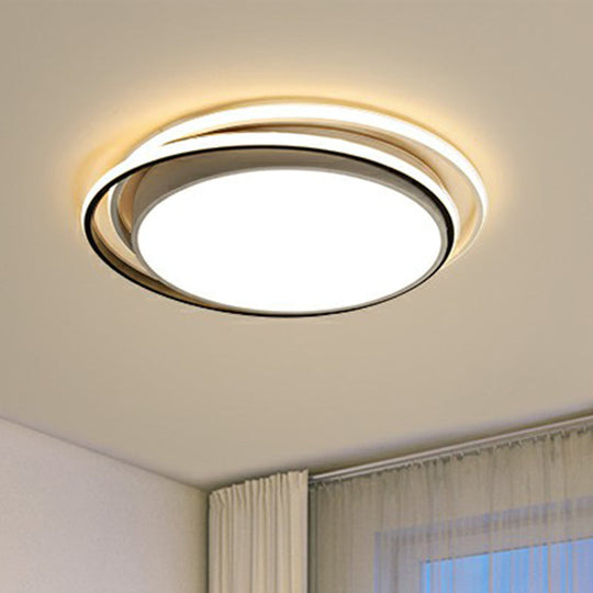 Modern Acrylic Led Flush Mount Ceiling Light Fixture For Bedrooms White / 15 Warm