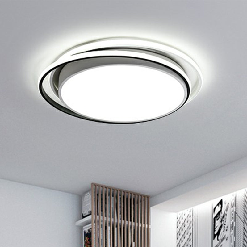 Modern Acrylic Led Flush Mount Ceiling Light Fixture For Bedrooms White / 15