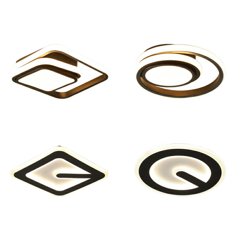 Geometric Ceiling Flush Mount Nordic Metal Foyer Led Light - Small Size