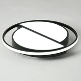 Minimalist Black Led Acrylic Flush Ceiling Lamp - Stylish Flushmount For Living Room