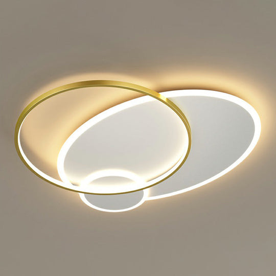 Modern 3 - Loop Led Flush Mount Ceiling Light For Living Room