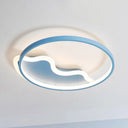 Nordic Style Flush Mount Acrylic Ceiling Light For Living Room And Foyer Décor Blue / 18’ White