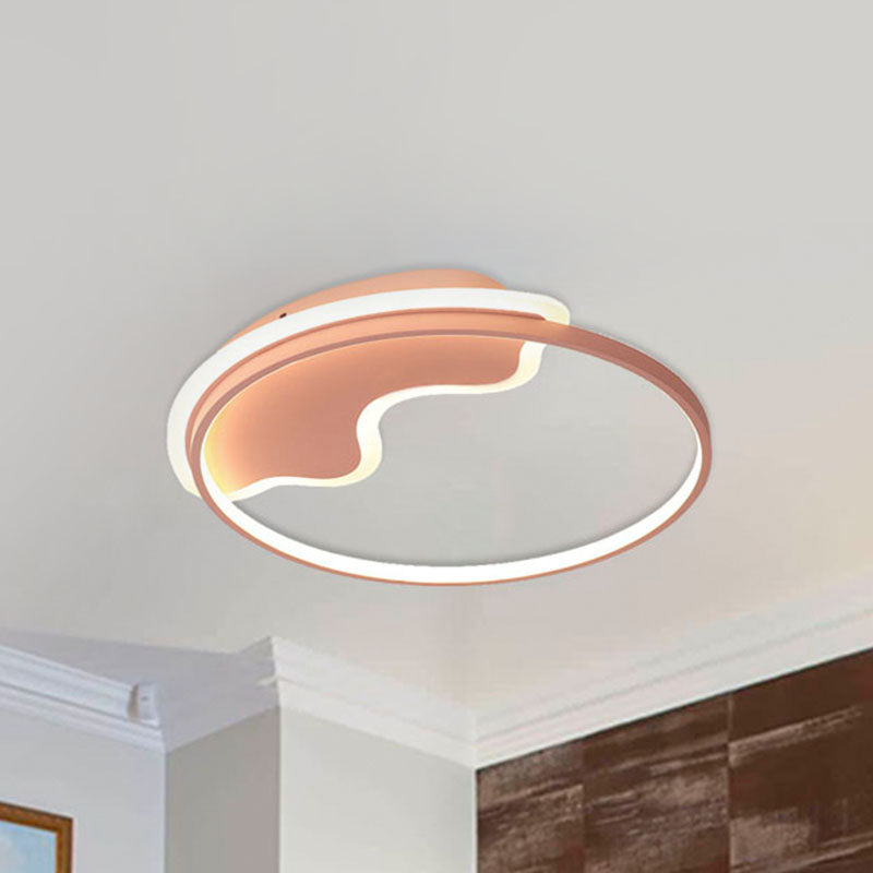 Nordic Style Flush Mount Acrylic Ceiling Light For Living Room And Foyer Décor Pink / 18 Warm