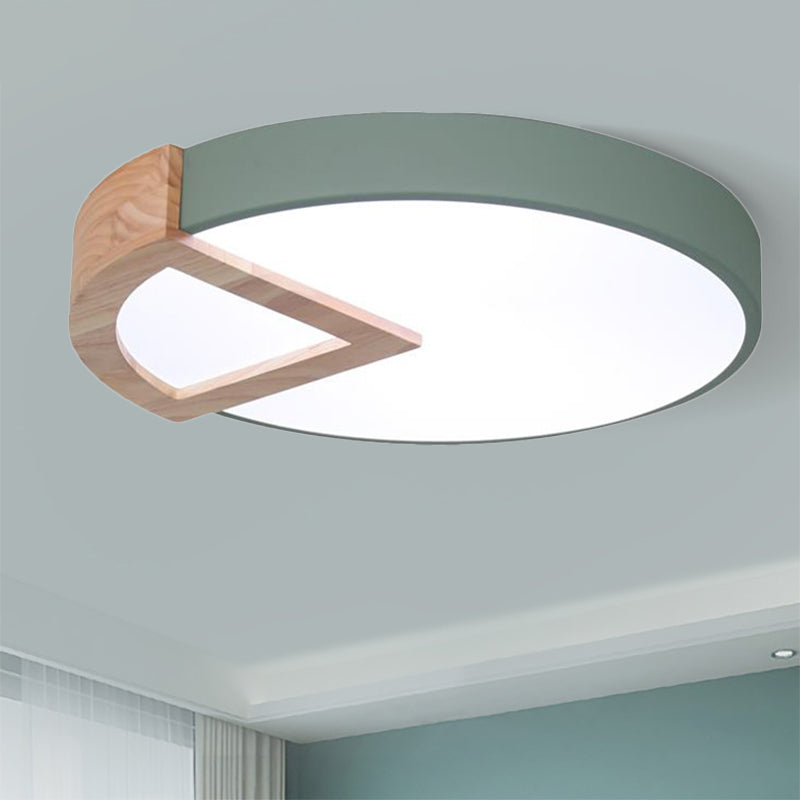 Nordic Macaron Flush Mount Light For Kids Bedrooms Green / 12