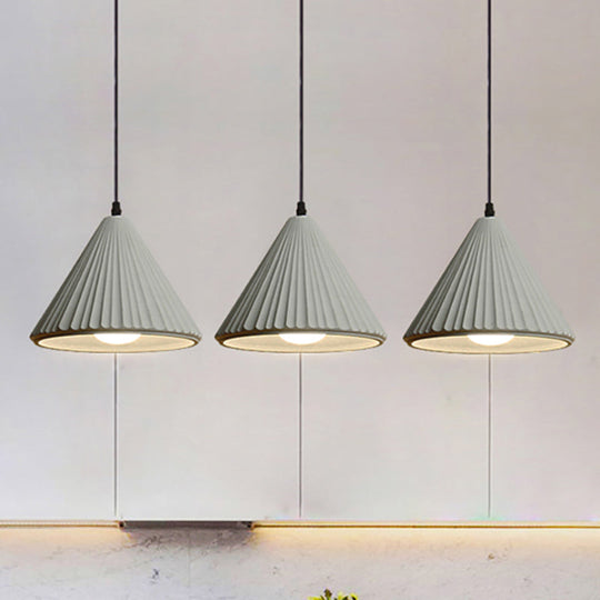 Modern Cement Cone Pendant Lamp - Stylish Light Fixture For Office Kitchen