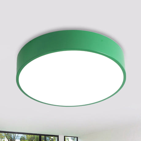 Modern Acrylic Flushmount Ceiling Lamp For Corridor Dining Table In Candy Colors Green / 16