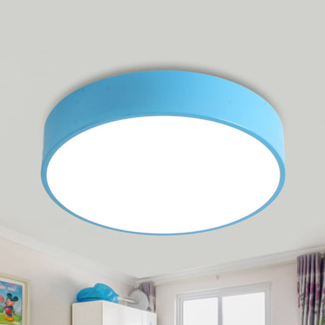Modern Acrylic Flushmount Ceiling Lamp For Corridor Dining Table In Candy Colors Blue / 16
