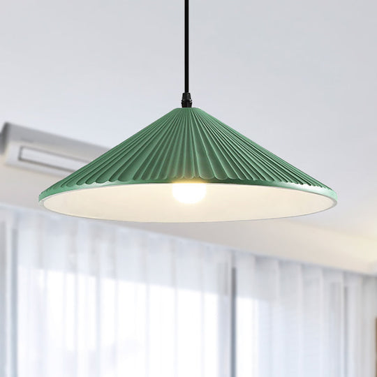 Modern Hat Ceiling Pendant Light Resin 1 Light 8’’/12.5’’/16’’ Dia Grey/White/Black