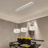 Minimalist Clear K9 Crystal Led Multi Pendant Ceiling Light For Round Dining Room 3 /