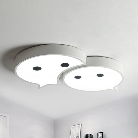 Baby Elf Led Ceiling Mount Light: Charming Metal And Acrylic Lamp For Child’s Bedroom