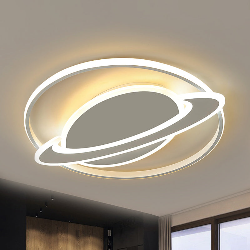 Contemporary Planet Ceiling Light: Stylish Acrylic Flush Mount For Bedrooms