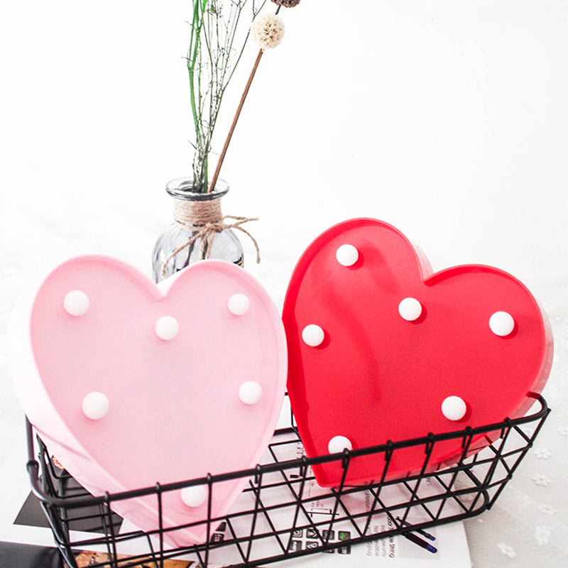 Heart Shaped Led Night Lamp - Romantic Decor For Weddings & Parties