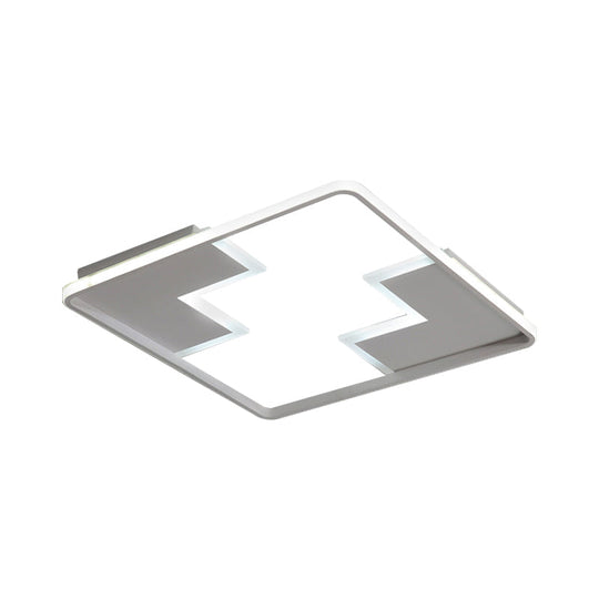 Acrylic Block Led Flush Ceiling Light Fixture - Simplicity Design 19’/23’/27.5’ Wide