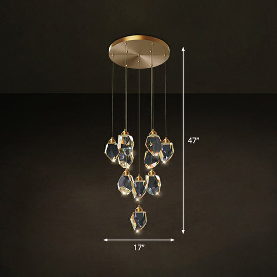 Gleaming Led Multi-Pendant Suspension Lighting For Dining Room