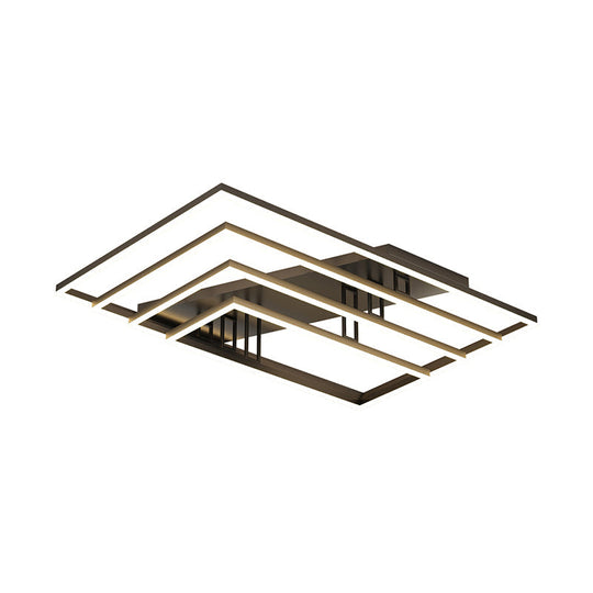 Contemporary Geometric Semi - Flush Acrylic Bedroom Ceiling Light