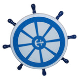 Blue Metal Flush Mount Led Ceiling Light For Boys Bedroom - Rudder Design Ideal Kids