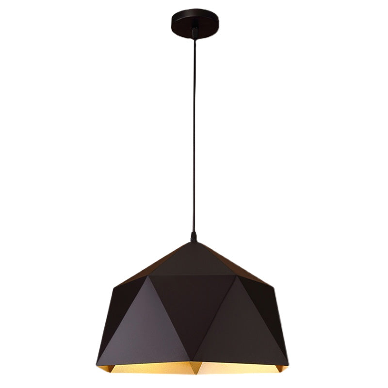 Modern Rhombus Metal Suspension Lamp - Loft Style Pendant Light Fixture For Living Room