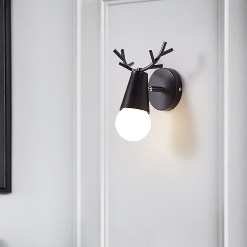 Minimalist Metal Wall Lamp With Pivot Joint - Antler Bedside Reading Sconce Fixture