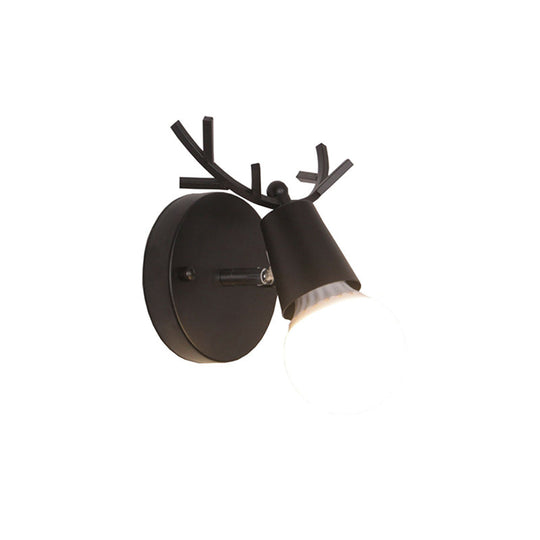 Modern Antler Wall Mounted Reading Light With Nordic Metal Finish And Pivot Joint