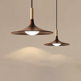 Minimalist Wooden Trumpet Pendant Led Light For Tea Room