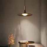 Minimalist Wooden Trumpet Pendant Led Light For Tea Room