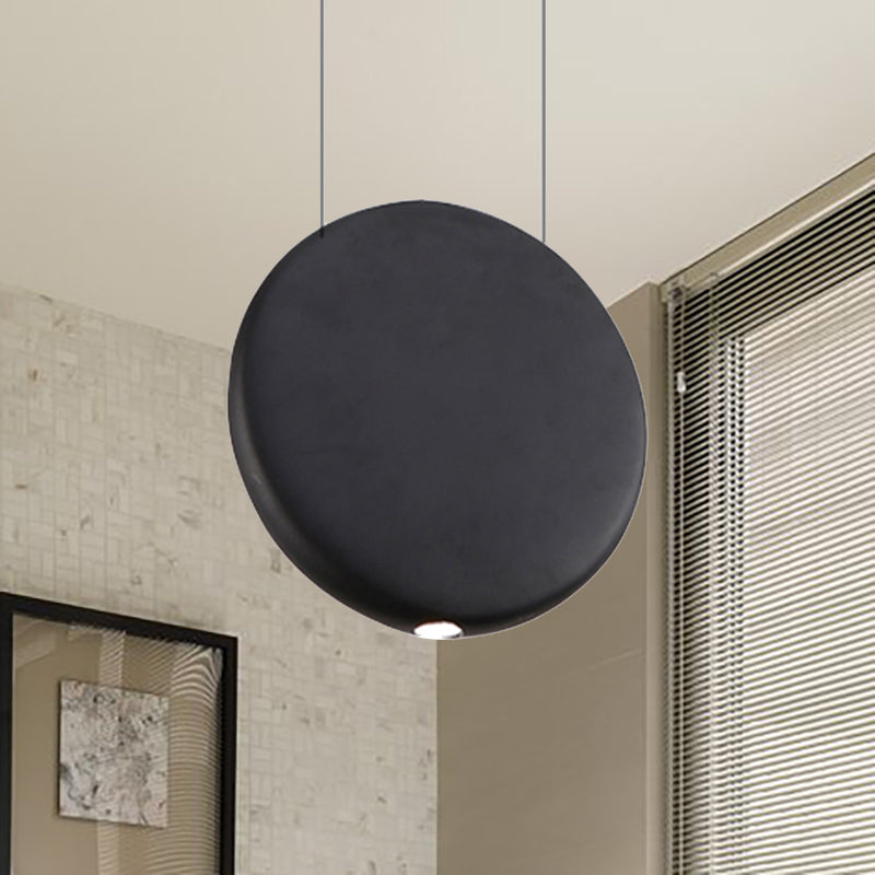 Nordic Led Resin Hanging Lamp Black/Grey/Green Round Suspension Pendant Warm/White Light 6’/8.5/12’W