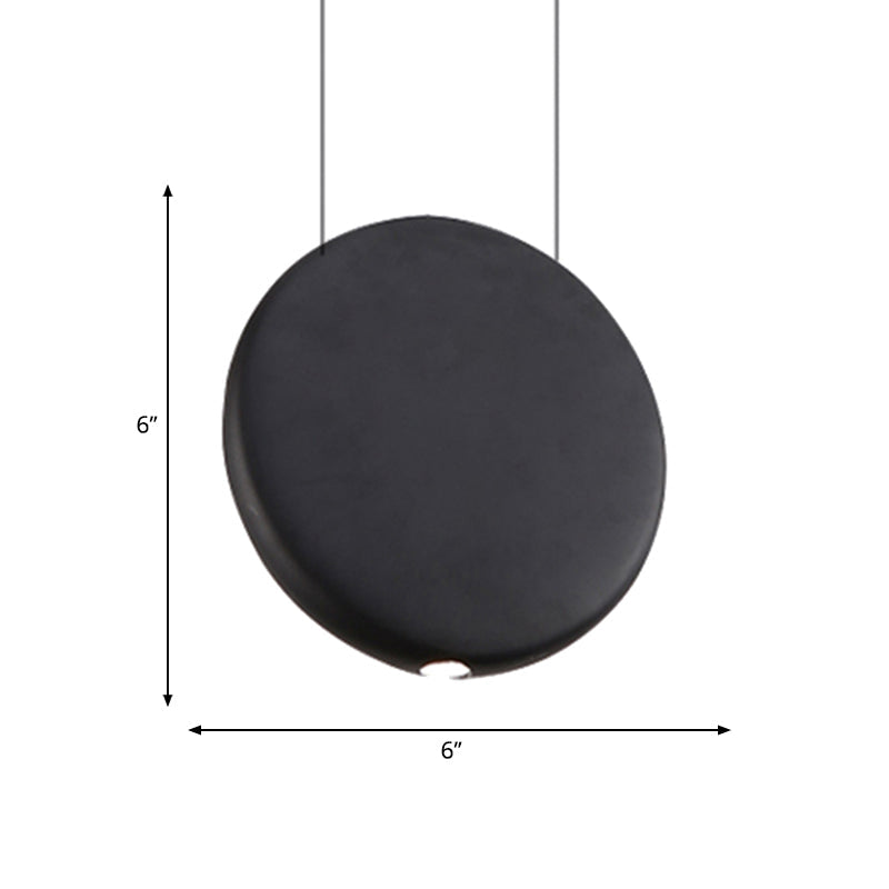 Modern Nordic Resin Pendant Lamp In Black/Grey/Green With Led Warm/White Light 3 Sizes