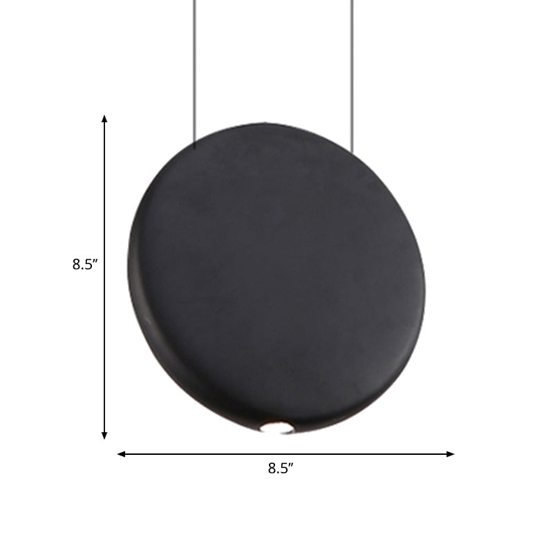 Nordic Led Resin Hanging Lamp Black/Grey/Green Round Suspension Pendant Warm/White Light 6’/8.5/12’W