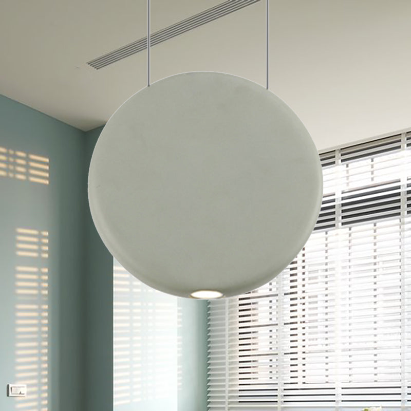 Nordic Led Resin Hanging Lamp Black/Grey/Green Round Suspension Pendant Warm/White Light 6’/8.5/12’W