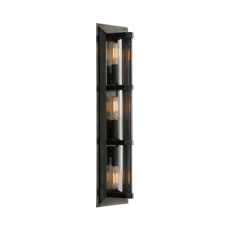 Traditionary Metal Tube Sconce Light With 2/3/4 Heads In Black/Gold Elegant Wall Lamp For Your