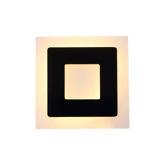 Modern Square Acrylic Led Sconce Light For Living Room Wall Lighting In Warm/White