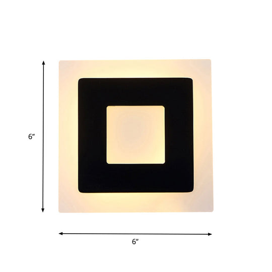 Modern Square Acrylic Led Sconce Light For Living Room Wall Lighting In Warm/White