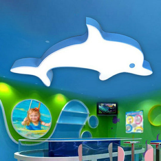 Blue Dolphin Led Ceiling Mount Children’s Flush Light For Swimming Pools