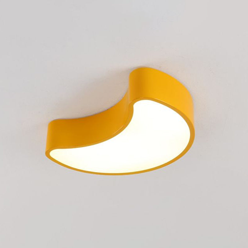 Crescent Led Flushmount Nursery Ceiling Light Fixture