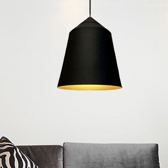 Modern Metal Bell Pendant Light - 6’/13’ Wide 1 Black/White Hanging Ceiling Lighting Black / 6’