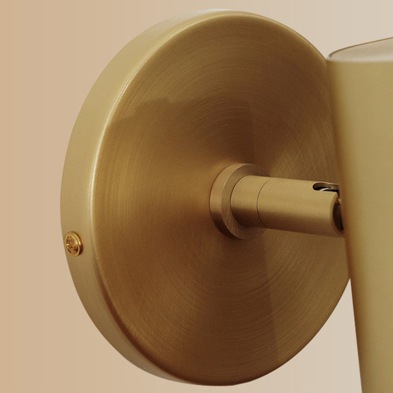 Tube Brass Spotlight Wall Light - Postmodern Metal Reading Lamp For Bedroom