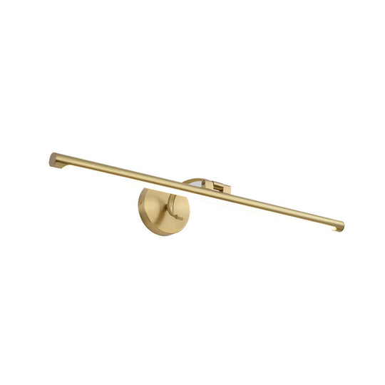 Minimalist Brass Led Vanity Sconce For Linear Bathroom Lighting