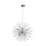 Hedgehog Chandelier With Minimalist Metal Design For Stylish Living Room Lighting Chrome / 22