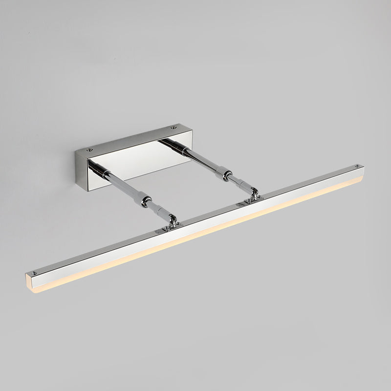Sleek Acrylic Bedroom Vanity Light Fixture With Pivoting Bar Led Wall Mount