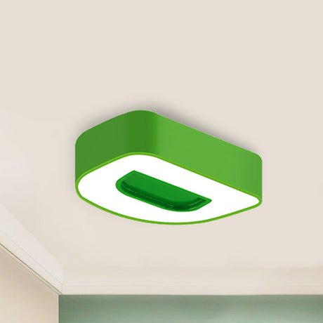 Kid’s Led Candy Colored Ceiling Light For Kindergarten: Brighten Up The Classroom Green / 18’ White