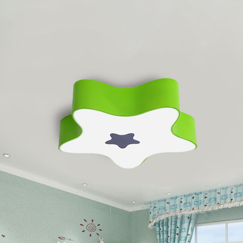 Modern Cartoon Ceiling Light: Acrylic Metal Flush Mount For Game Room