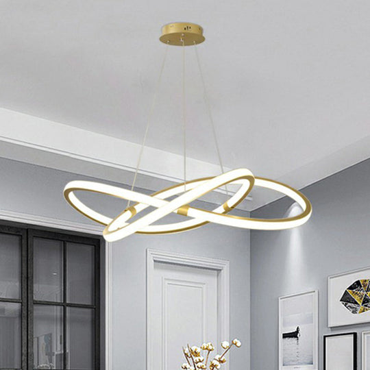 Gold Nordic Led Pendant Chandelier For Bedrooms / 23.5